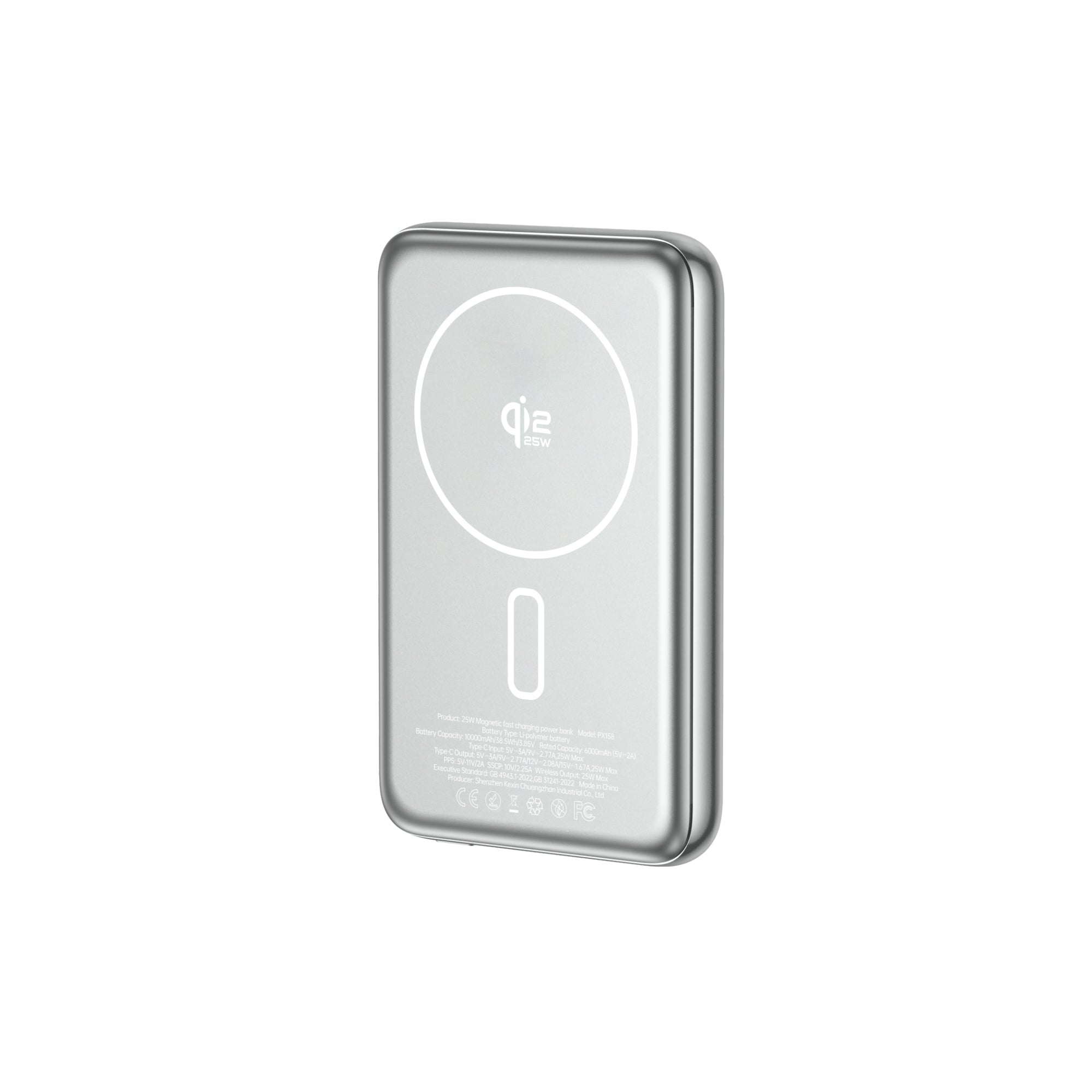 PX158 Metal Qi 2.2 Magnetic Wireless Power Bank