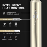 Hair styler intelligent heat control settings