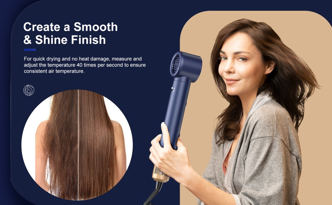 Hair styler smoothing brush smooth and shine result