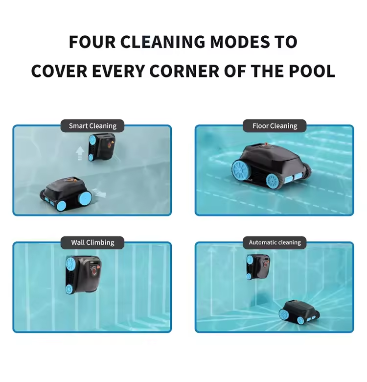 SP5 robotic pool cleaner four cleaning modes
