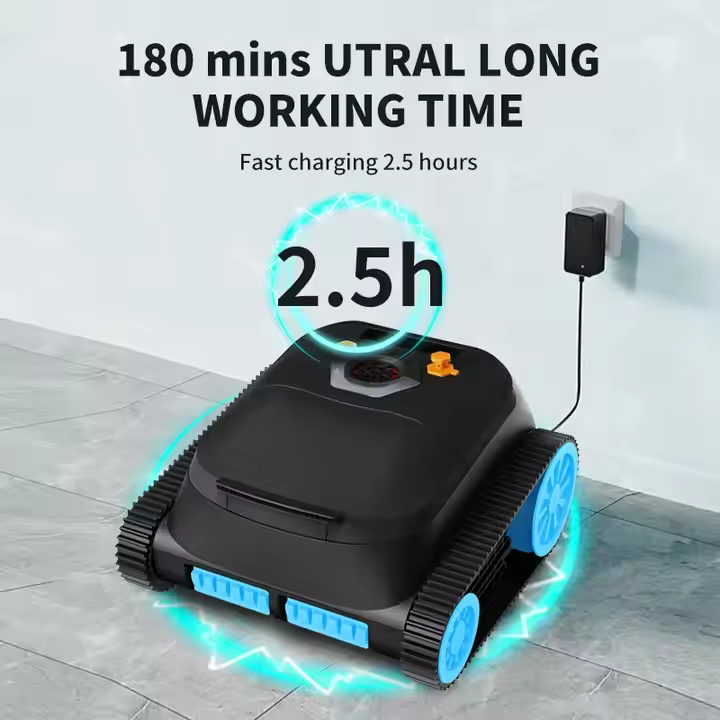SP5 robotic pool cleaner 180 minute runtime and fast charging