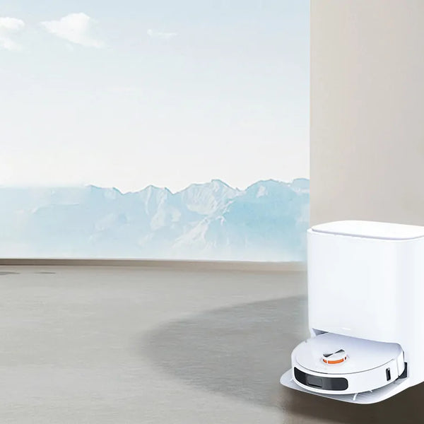 PowerBru W0900 self-cleaning robot vacuum and base station