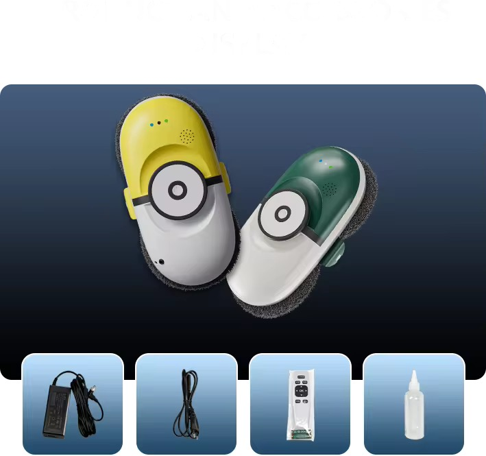Window Cleaning Robot accessories and package contents